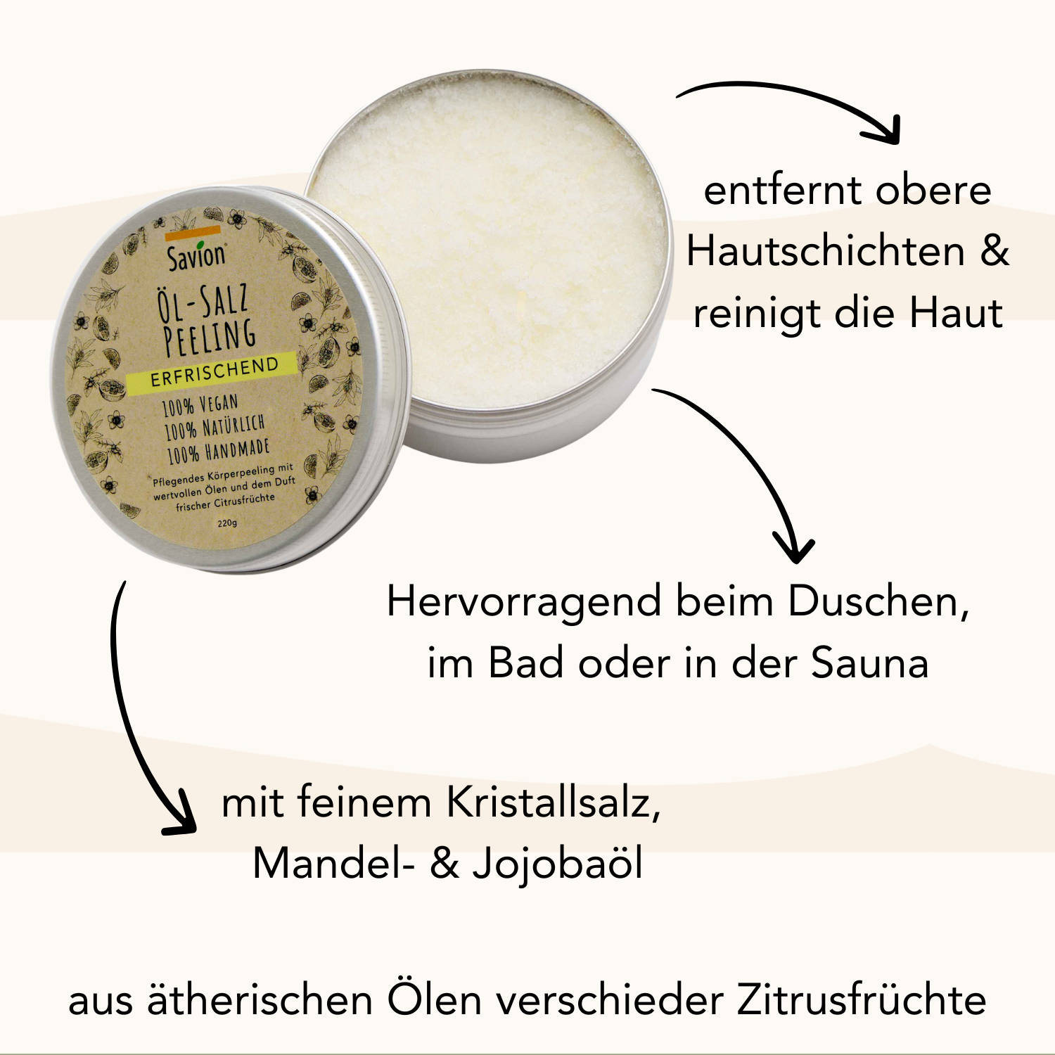 Öl-Salz-Peeling erfrischend