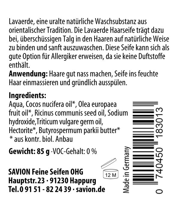 Haarseifentester Aloe Vera, Lavaerde, Schafmilch, Sport- Reiseseife