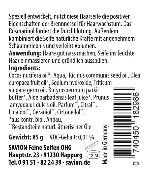 Haarseifentester Aloe Vera, Lavaerde, Schafmilch, Sport- Reiseseife