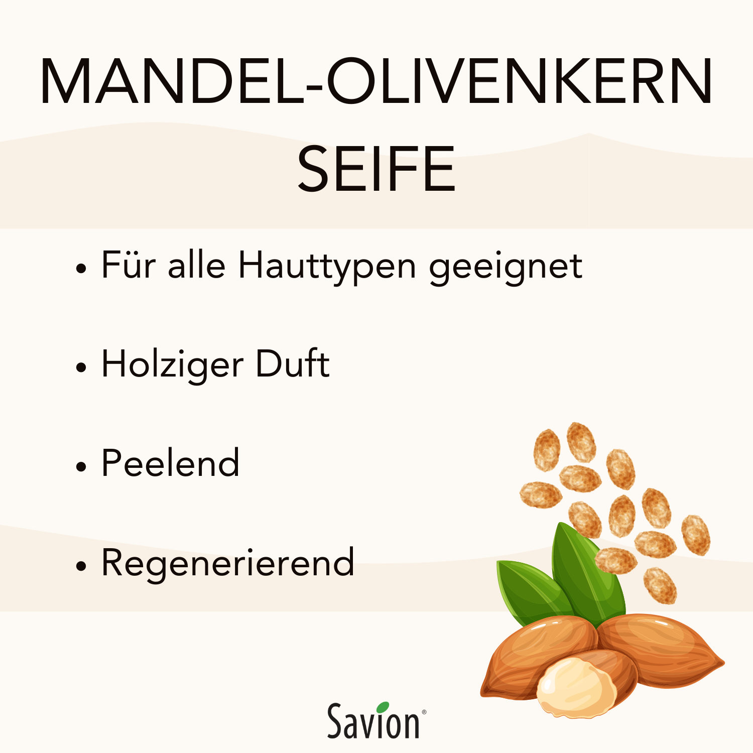 Mandel- Olivenkern Peelingseife